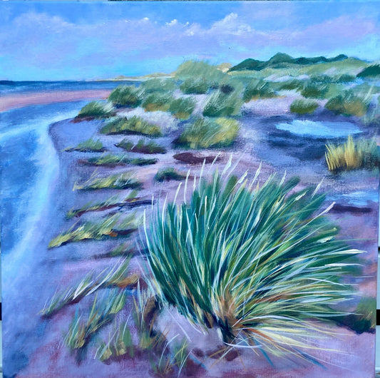 Flooded Beach 60 x 60 x 5 - Nana Bryder ART