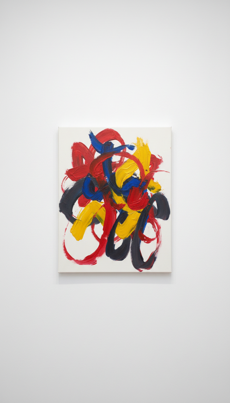 Abstract Triptych In Vivid Hues