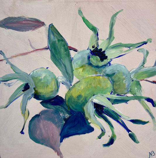Rosehips in green - Nana Bryder ART